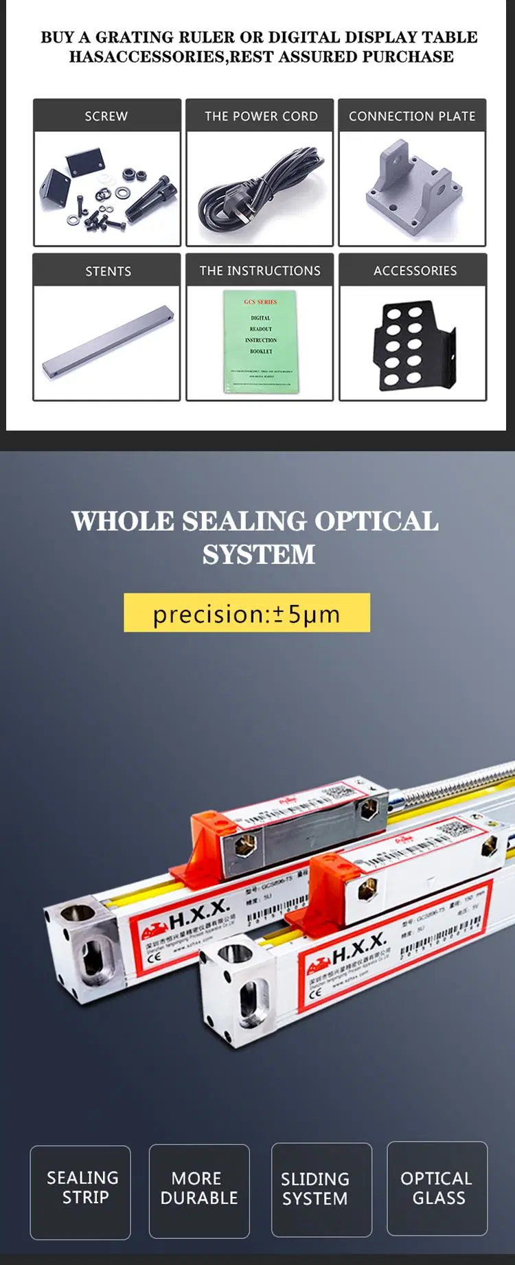 Digital Readout Dro with Position Transducer Linear Scale